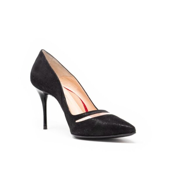 Enrico Cuini for Jamie Black Pumps Heels Shoes Size 36.5 / 6.5